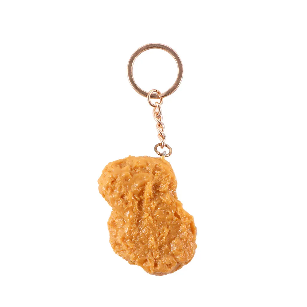 Chicken Nuggets Fried Chicken French Fries Fried Chicken Legs Key Chains Key Rings Imitation Food Keychains Food Pendant