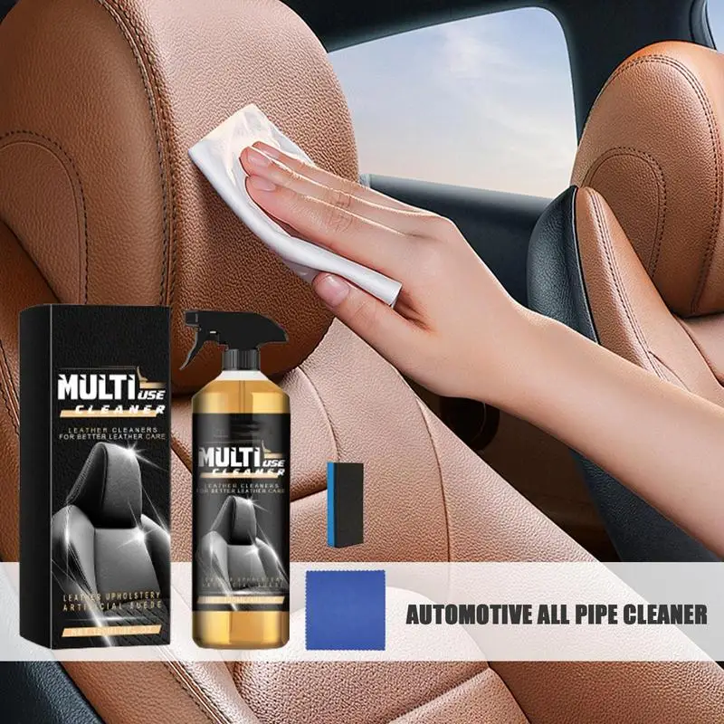 Leather Car Seat Cleaner Deep Nourishing Leather Cleaner Leather Care Kit With Anti-UV Protection For Leather Apparel Shoes