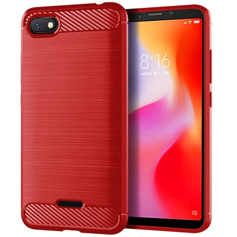 Soft Cover for Redmi 6A Carbon Fiber Silicone Case for xiaomi redmi 6a Redmi6A Back Phone Cover Coque Fundas