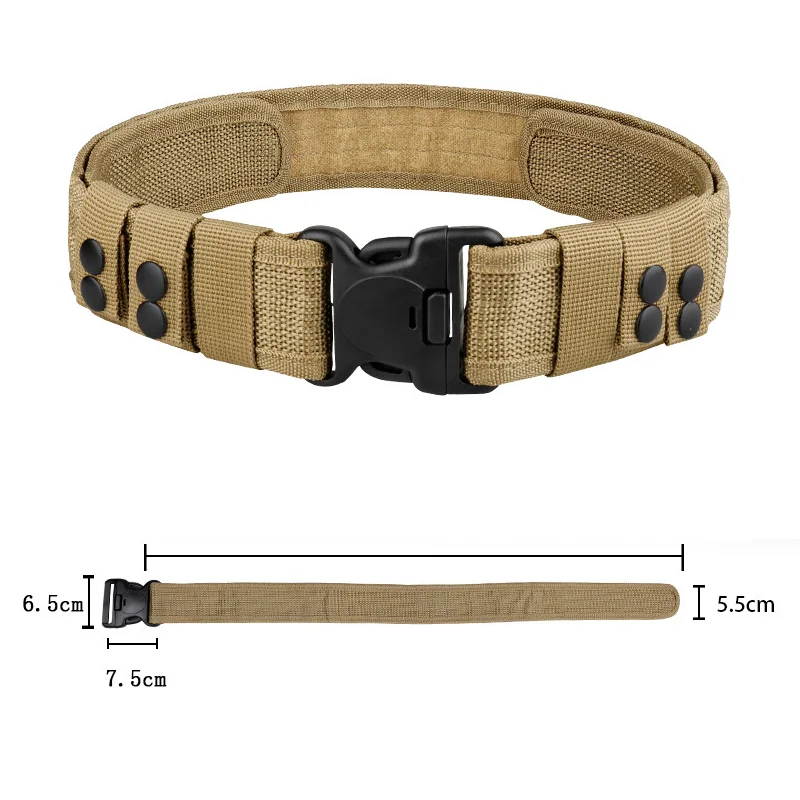 Military Tactical Belt for Men Compat Outdoor Hunting Hiking 5cm Wide Heavy Duty Quick Release Buckle Nylon Canvas Webbing Belts