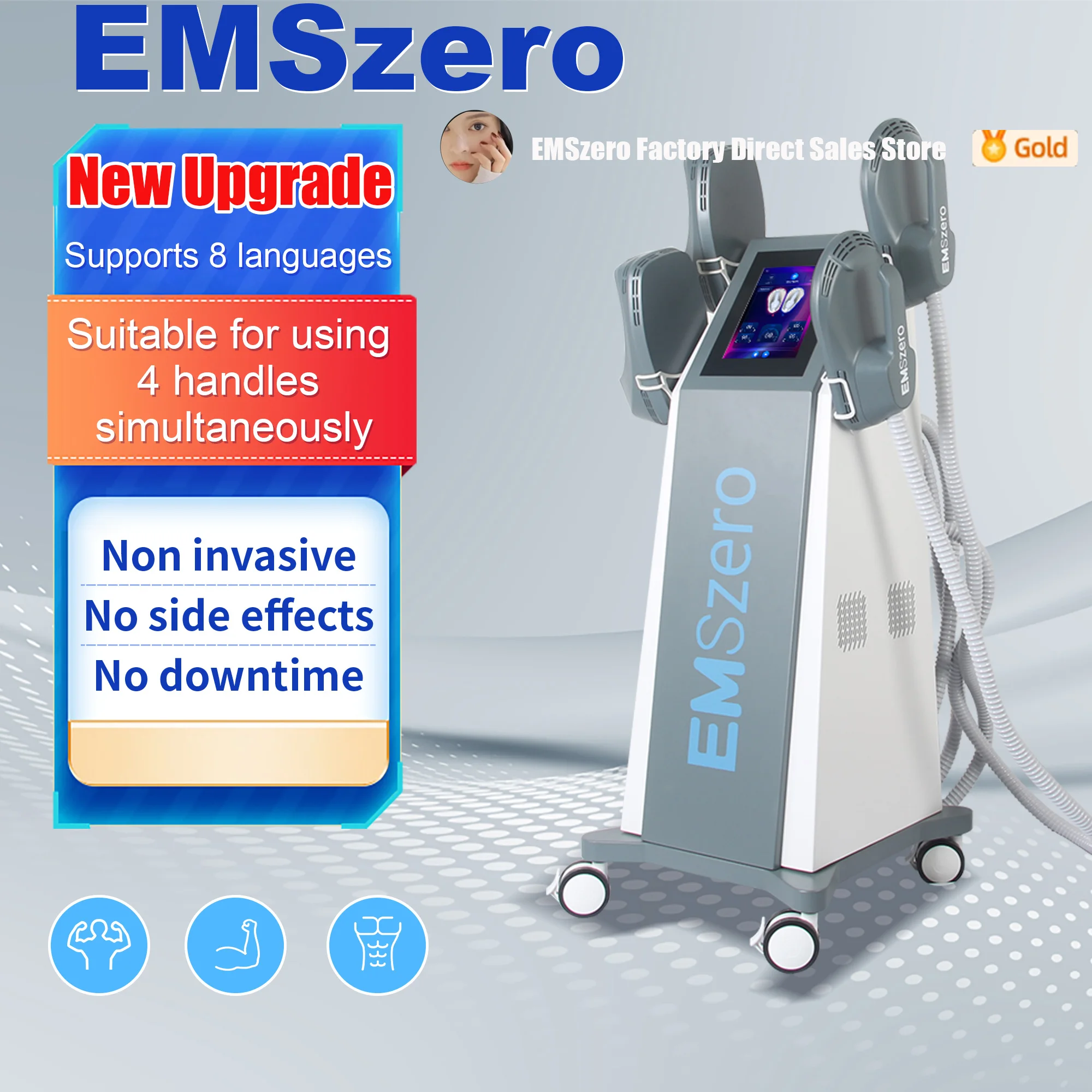 

Best Selling Nova Neo 6500W High Power 4 RF Handle Body Sculpting EMS Muscle Stimulate Emszero Machine