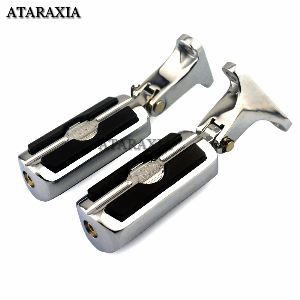 Motorcycle Rear Passenger Footpegs Pegs Mount Footrest For Harley Touring Road King Street Glide 1993-2022 2021  Chrome