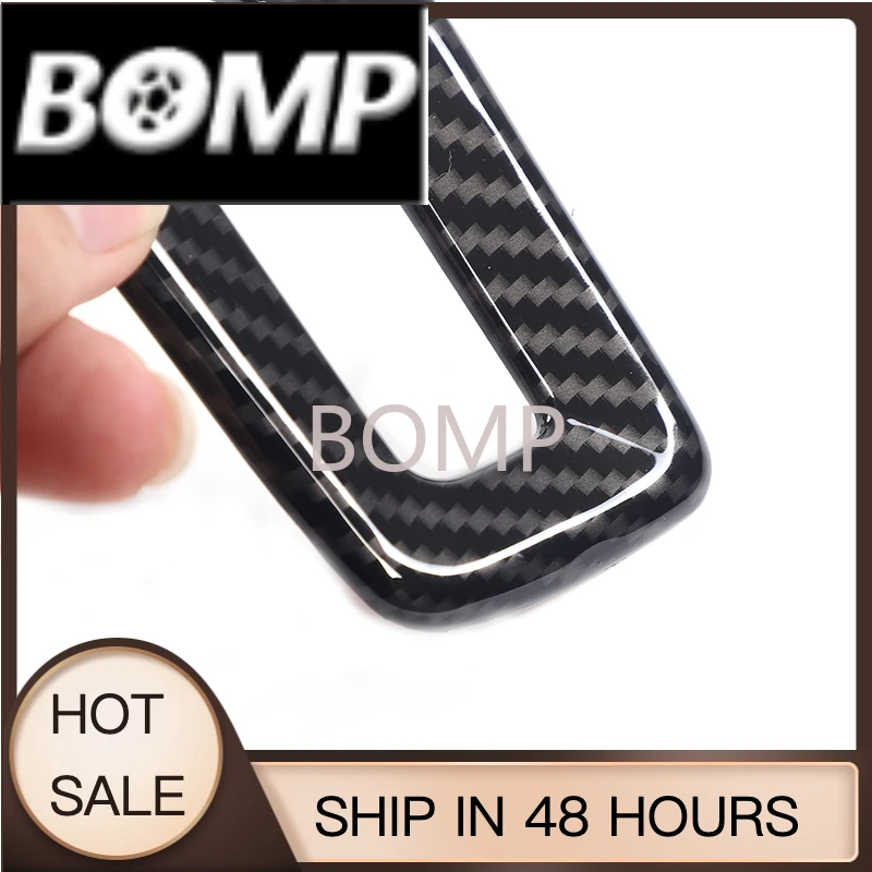 BOMP ABS Plastics For Rivian R1T/R1S Carbon Fiber Car Steering Wheel Button Frame Decorative Stickers Auto Interior Accessories