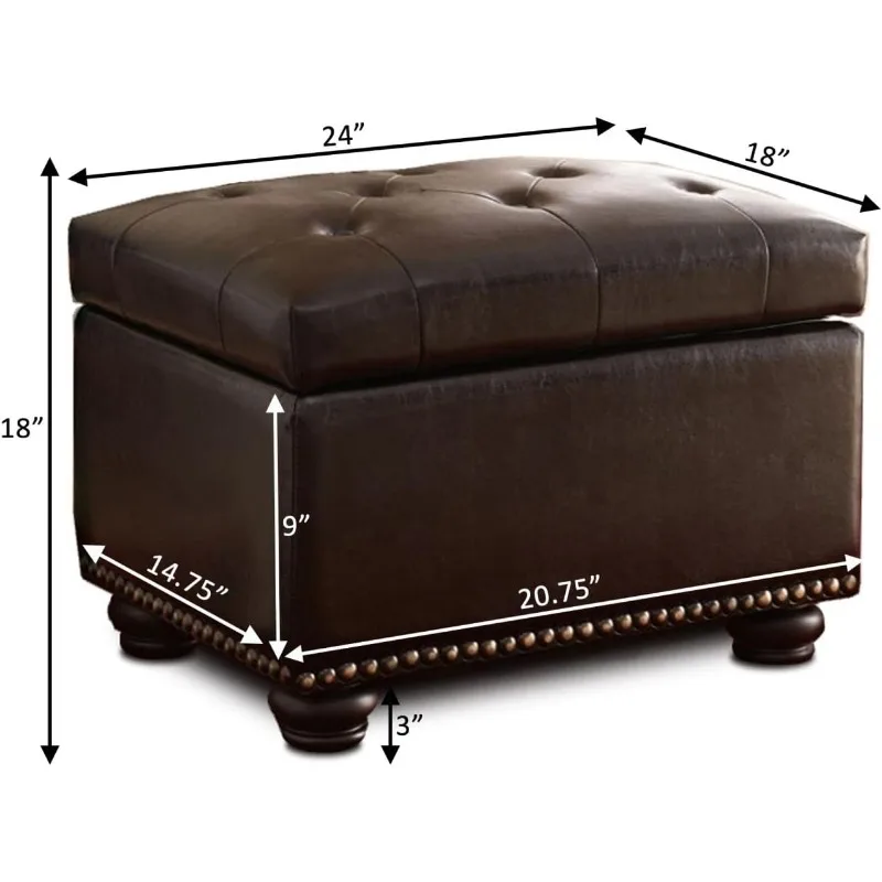 163010 E Ottoman, Dark Espresso