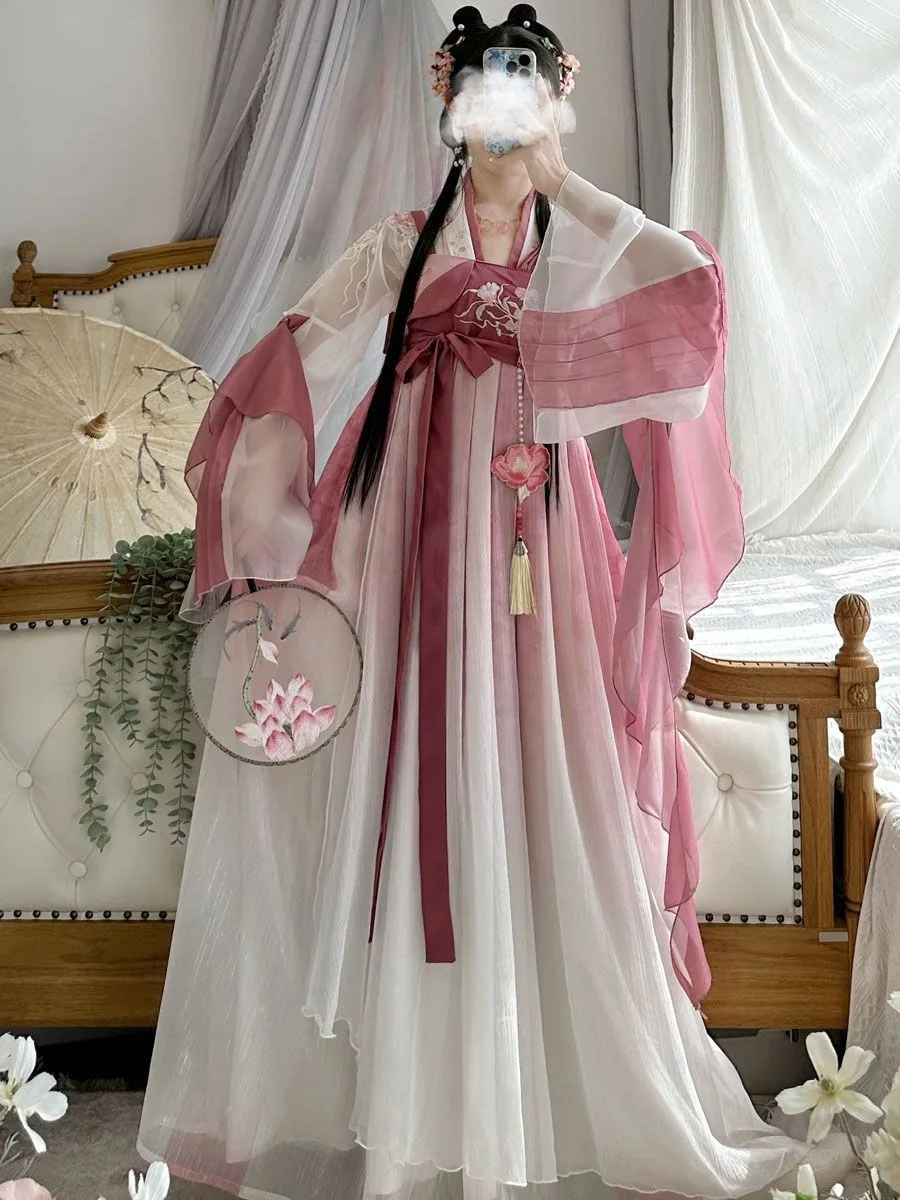 Hanfu Jurk Vrouwen Oude Chinese Traditionele Hanfu Set Vrouwelijke Fee Cosplay Kostuum Zomer Hanfu Fotografie Jurk