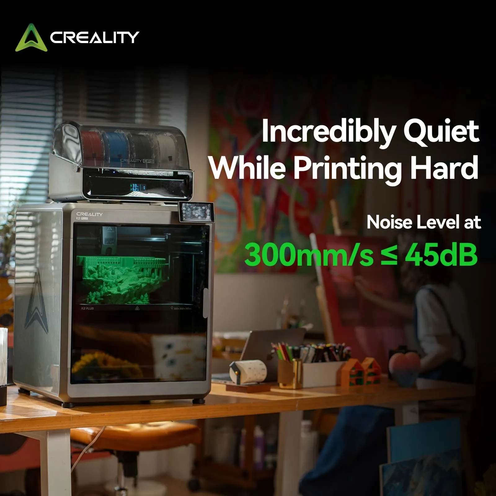 CREALITY K2 PLUS Combo 3D Printer 600mm/s Speed with CFSx4 Deliver Up to16 colors Support Full Enclosed 3D printer3d printer