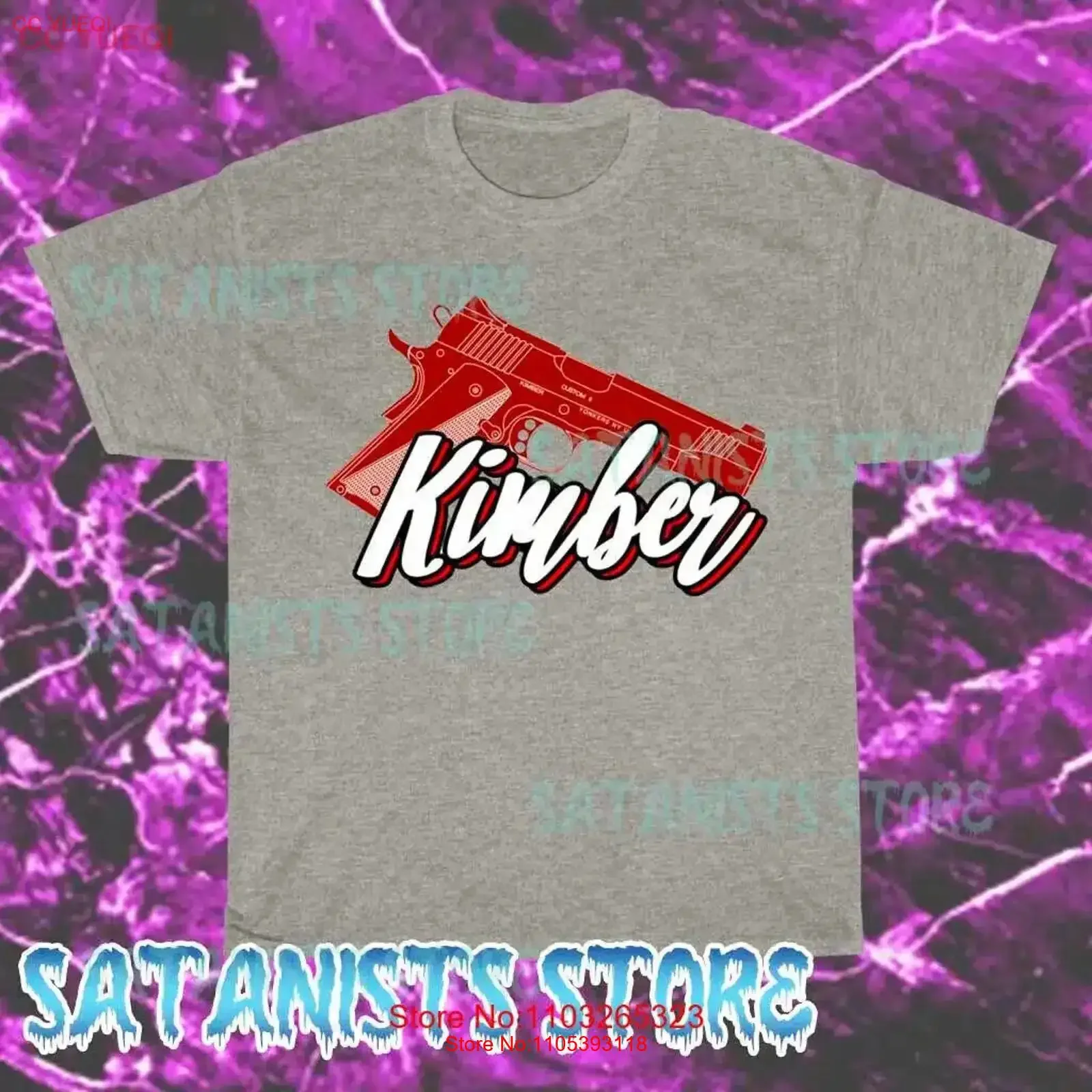 New Kimber Guns Firearms Men's Grey T shirt 1 Funny Size S to 5XL vintage Washed Casual graphic fashion Slightly Breathable