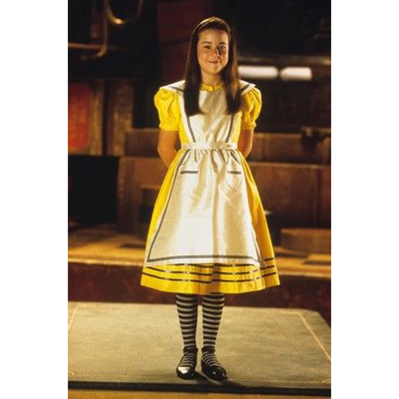 

Косплей Костюм Алисы в стране чудес 1999, женское желтое платье Алисы с фартуком, нарядный костюм Алисы для детской комнаты