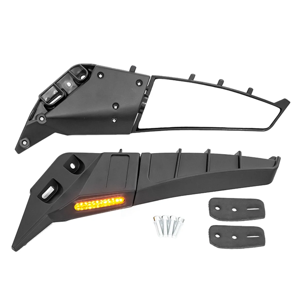 N29R_RB ATV Motorcycle Wing Rearview Mirror Adjustable Rotating Side Mirror