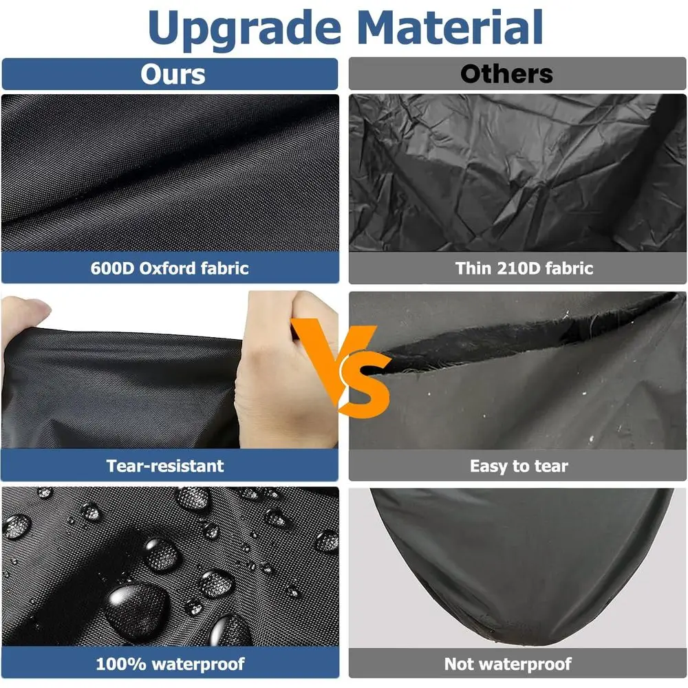 غطاء تخزين خارجي مقاوم للماء 600D، 36W x 24D x 72H للأرفف السلكية، مقاوم للغبار مع إغلاق بسحاب #6