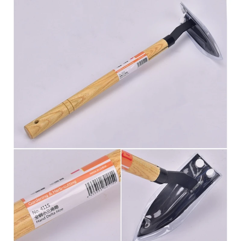 Herramientas de azada de jardín de acero al manganeso multifuncionales duraderas con mano cómoda para excavar/fertilizar/plantar o malas hierbas 45x14,3x5,5 cm