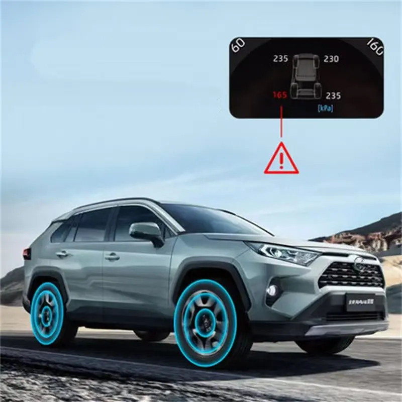 نظام مراقبة مستشعر ضغط الإطارات TPMS للسيارة الذكية لسيارة Toyota Rav4 2019-2024 Xa50 شاشة LCD رقمية إنذار أمان السيارات