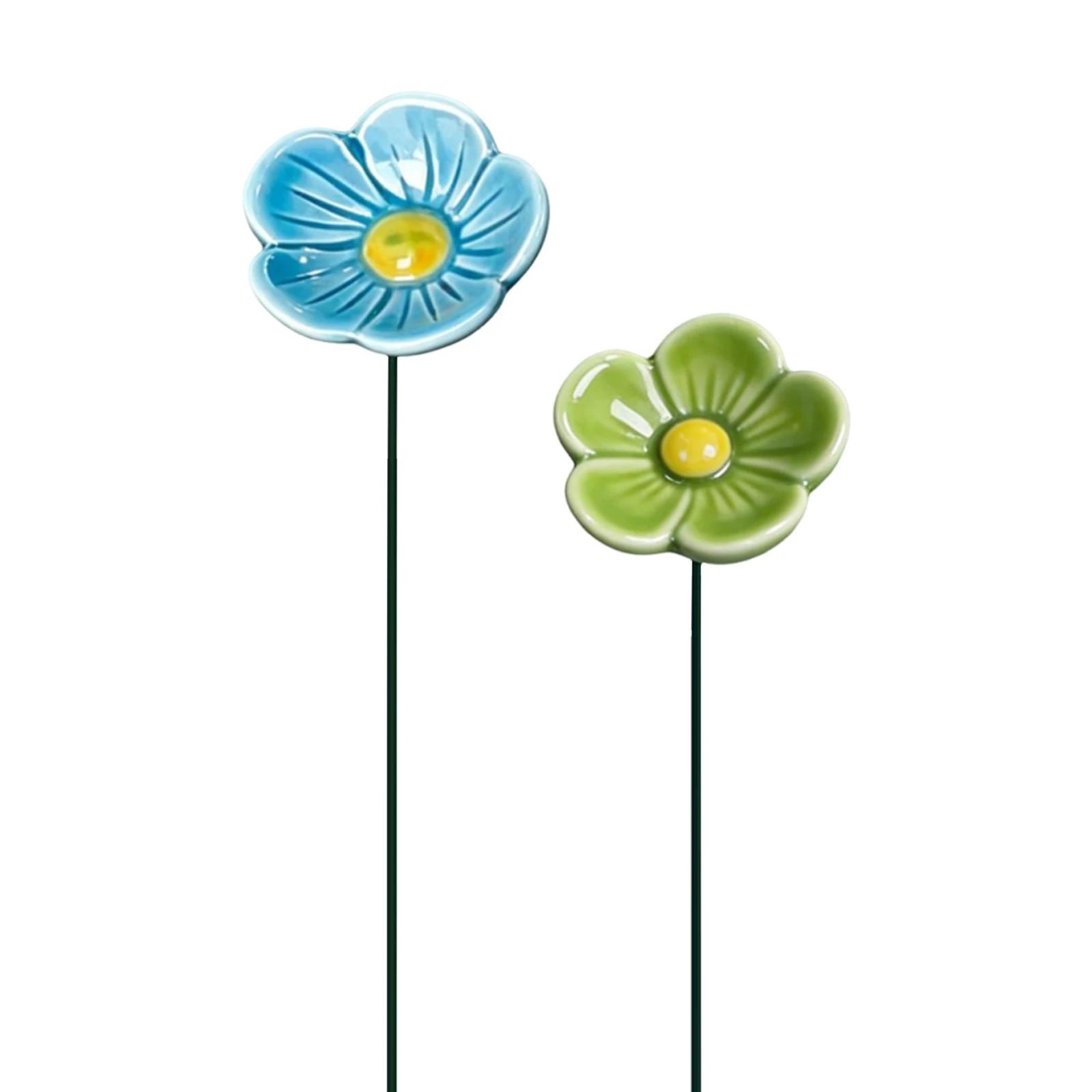 2Pcs Insect Water Drinkers Weatherproof Creative Bee Baths Drinking Cups Flower Garden Stake Feeders for Outdoor Yard Decor