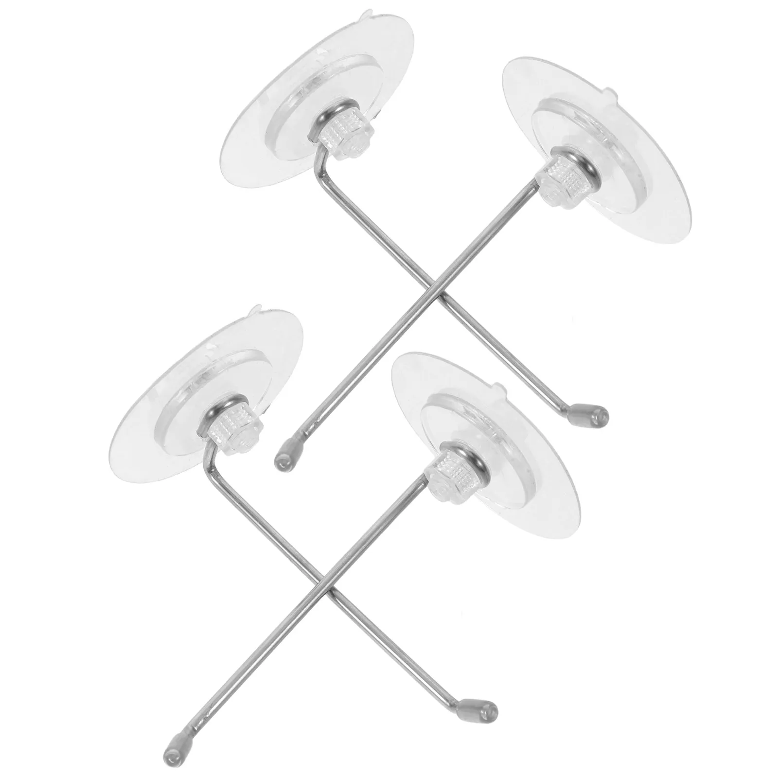 4Pcs Stainless Steel Self Adhesive Wall Hook Heavy Duty Damage Free Utility Hook for Kitchen Bathroom Entryway Sticky Coat Bag