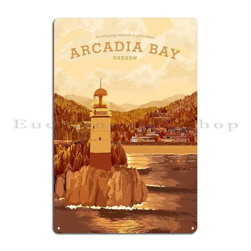 Life Is Strange Arcadia Bay Travel Poster Sunset Metal Sign Designing Create Kitchen Wall Decor Character Tin Sign Poster