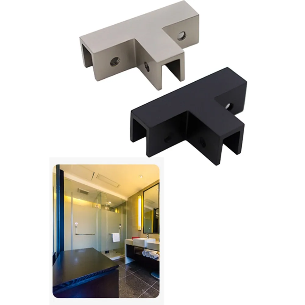 

8-12mm Glass Bracket Brass Shower Door Bracket Bathroom Installation Concealed Design Easy Installation Modern Bathroom Decor