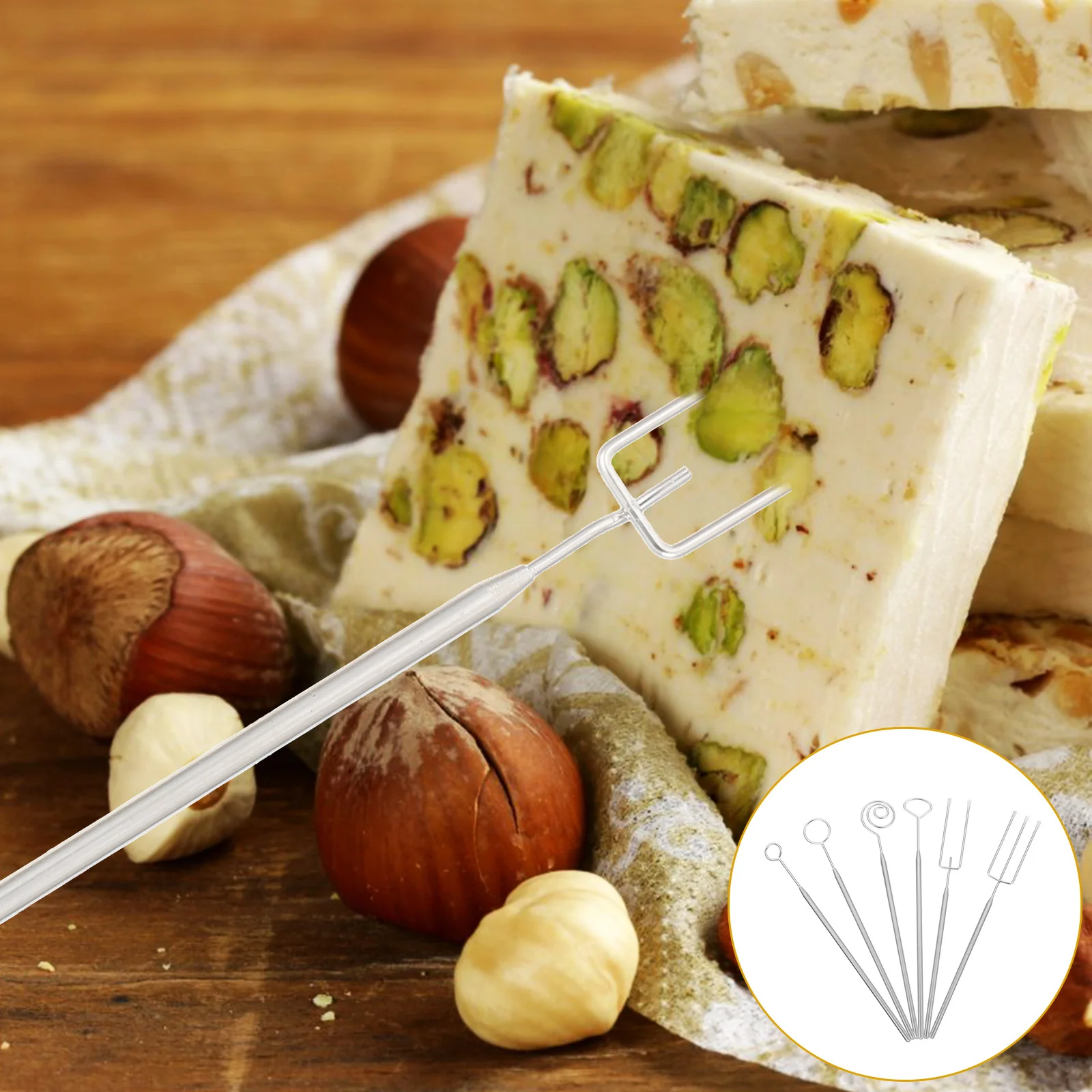 

1Set Round Forks for Chocolate Making Non Rusty Stainless Steel Dipping Tools Ideal Baking Dessert Decoration Kit