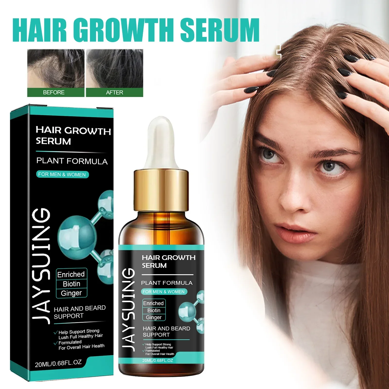 

Hair Thickening Essence Repairs and Nourishes Dry and Frizzy Hairs Strengthens and Firms Hair and Makes Lustrous for Hair Care