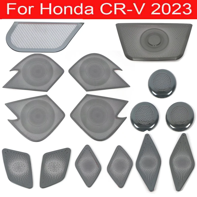 For Honda CR-V CR V 2023 2024 Interior Car Audio Speaker Cover Sticker Door Loudspeaker Cover Under Seat Outlet Vent Trim