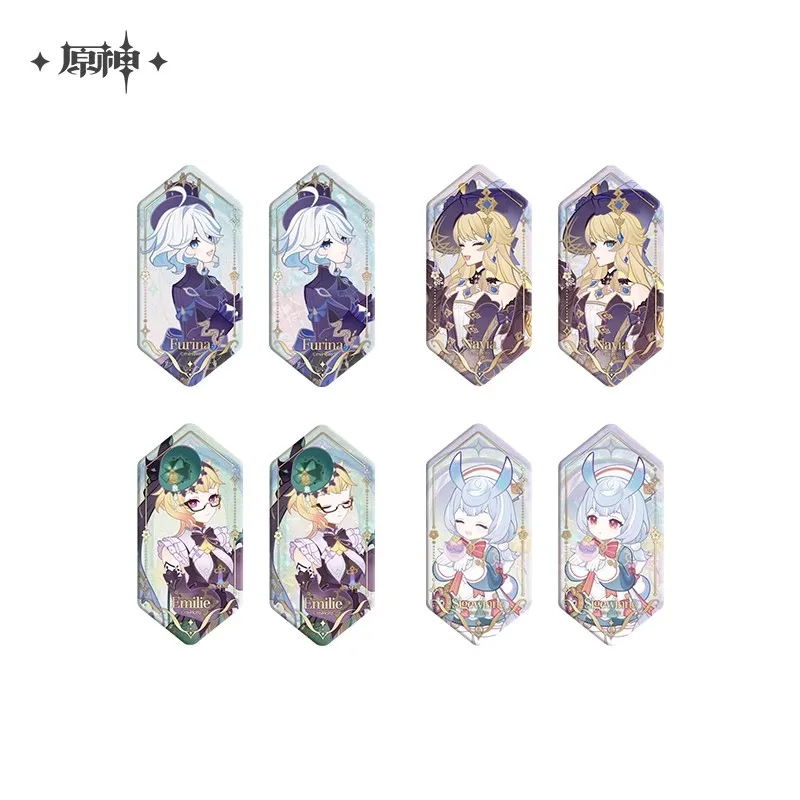 

Официальный miHoYo Genshin Impact Strong Fragrance Fantasy Series, набор значков, оригинальные аксессуары для игр в стиле аниме, игровая периферия
