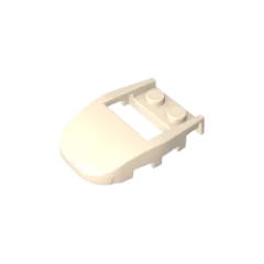 Gobricks GDS-2195 Zakrzywiony klin 4 x 3 z wycięciem, dwoma kołkami kompatybilny z lego 27944 Montuje klocki