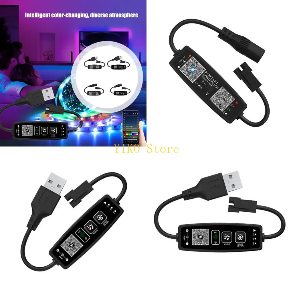 K32C USB / DC12-24V Wireless LED Strips Controller With Timer Function APP Remotes Voice Control For Home Decor