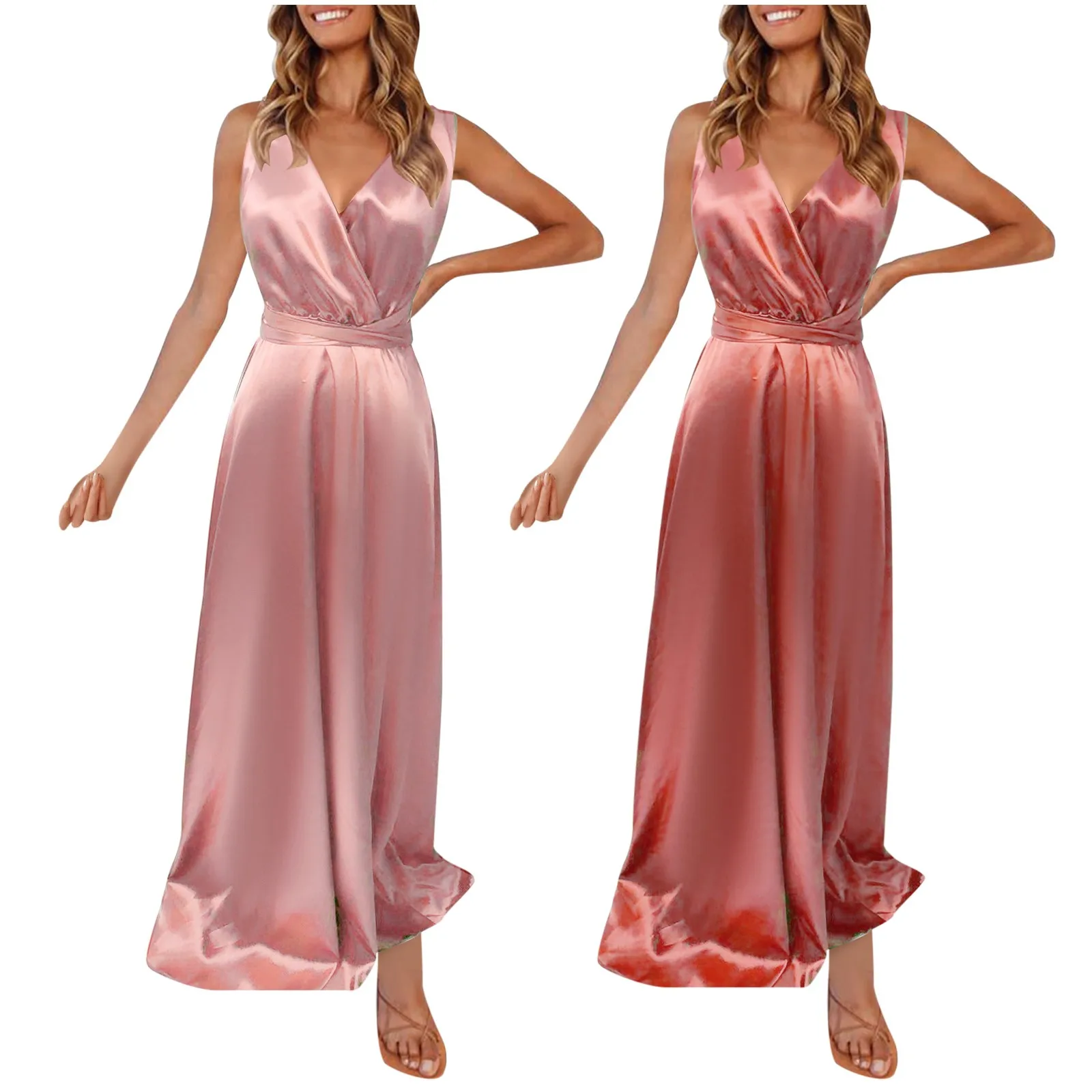 Robe Longue à Bandes pour Demoiselle d'Honneur, Vêtement Sexy Multidirectionnel, Convertible, Style Boho, Maxi, Boîte de Nuit, Couleur Rose