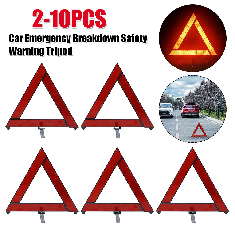 Car Foldable Reflective Tripod Foldable Night Road Safety Warning Tripod Red Reflective Road Safety Car Tripod Car Accessories