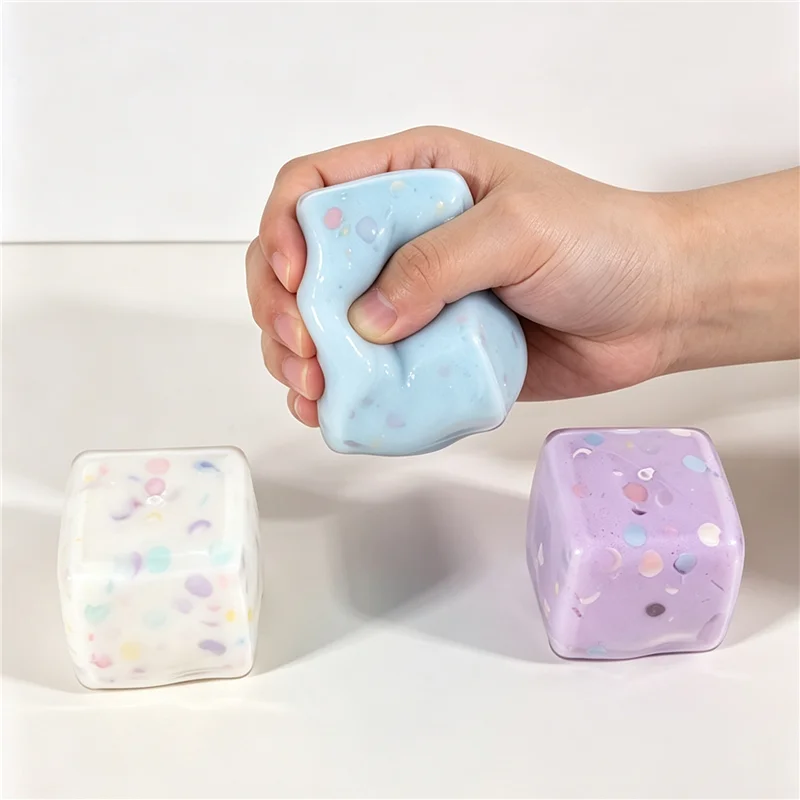 Block Clay Filling Fidget Sensory Toy Handmade Ball Cube Squeeze Stress Relief  Shapeable Plasticity Toy For ADHD Autism Gift