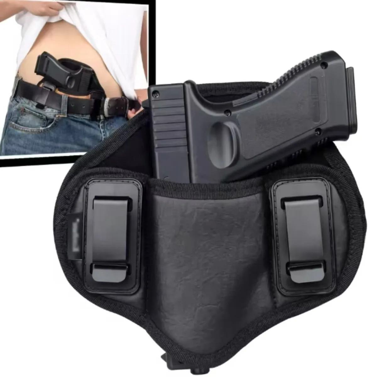 

Тактические охотничьи аксессуары, кобура, кожаная скрытая сумка для оружия, аксессуары Glock 17, 19, 23, 32, кобуры для оружия