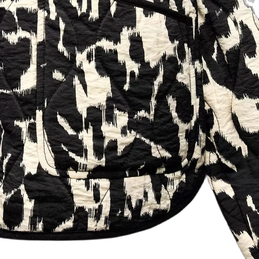 RZRA acolchada-Chaqueta de algodón para mujer, chaqueta Retro de manga larga con cuello redondo y estampado de leopardo de Color contrastante, novedad de otoño, 2024