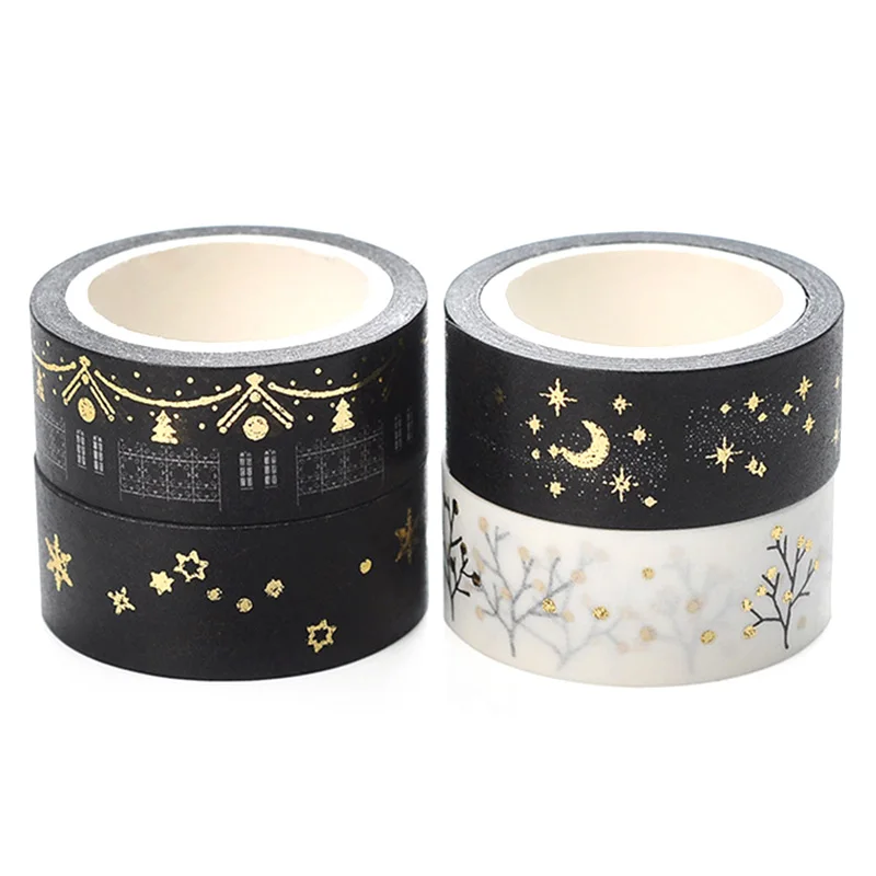 1PCS Moon Stars Washi Tape 15mm*5m Album Scrapbook DIY Sticker Gift Packaging Masking Tape