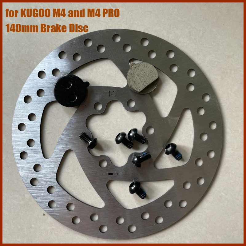 140MM Brake Disc and Brake Pads for KUGOO M4 and M4 PRO Electric Scooter Skateboard Accessories Spare Replacement Repair Parts