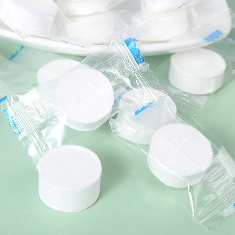 ABGR-500Pcs Disposable Compressed Towels Tablet Capsules Washcloth Travel Camping