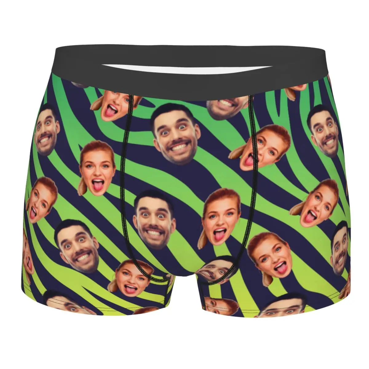 Novelty Personalized Custom Face Photo Boxers Briefs Men's Stretch Underwear Valentine's Day Birthday Gift For Husband Boyfriend