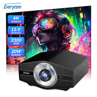 Everycom YG710W Projector 2300 ANSI 1080P Full HD 4K Android 12 Projectors Movie Video Beamer 20W Speaker Closed Lens