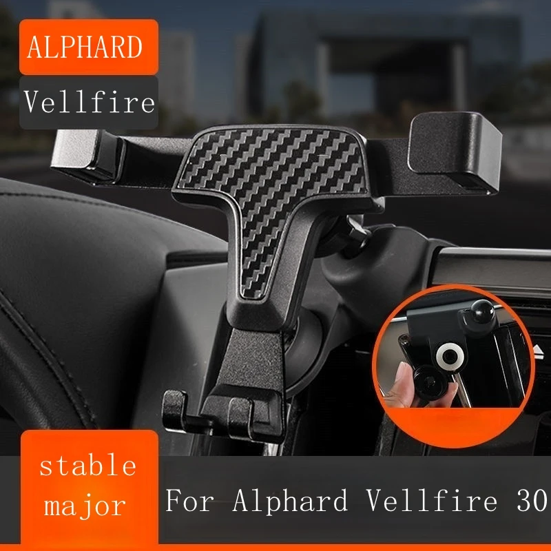 Car Phone Holder for Toyota Alphard  30 AH30 2018 2019 2020 2021 2022 Bracket Support Vellfire Car Accessories
