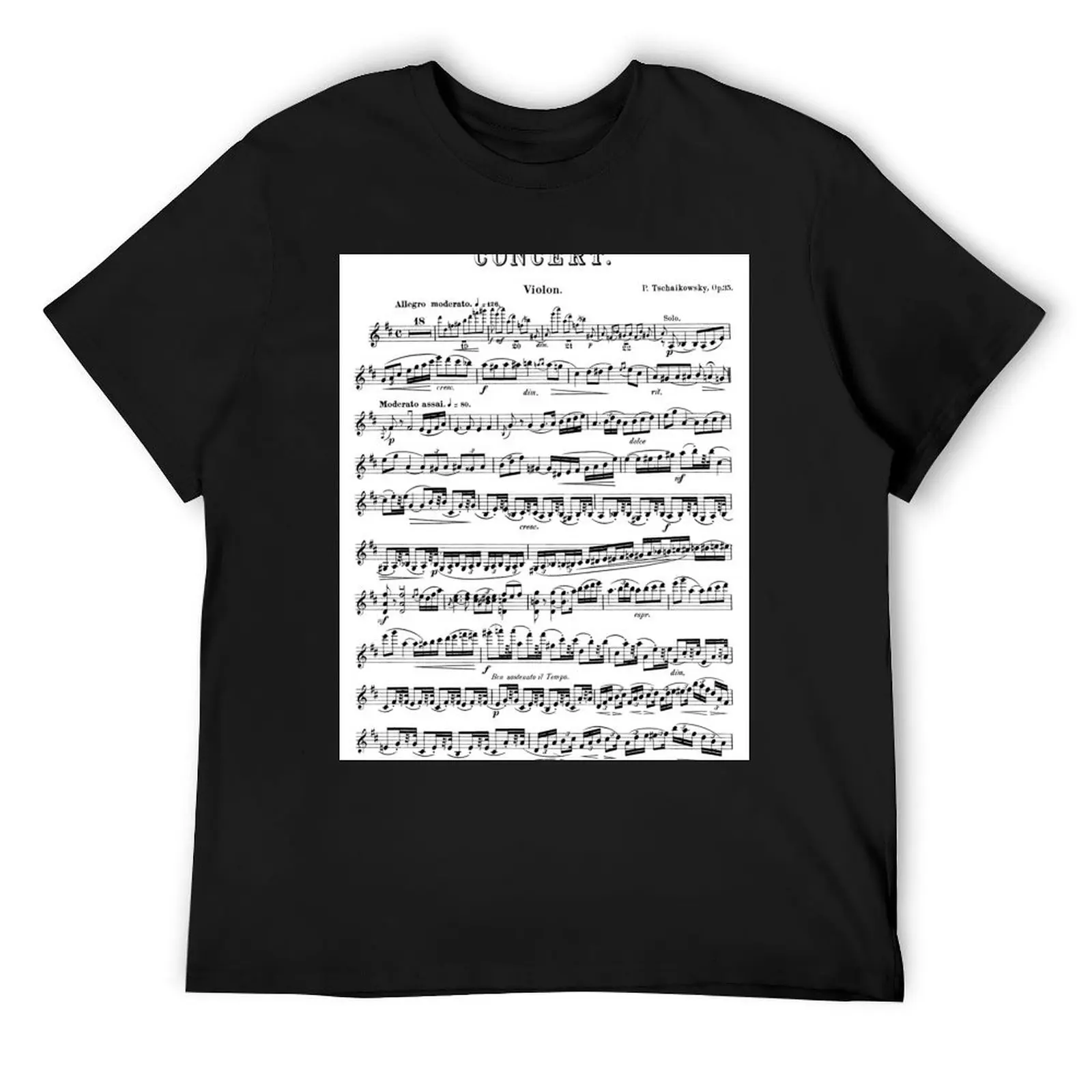 Tchaikovsky Violin Concerto T-Shirt basketball graphic tees anime kawaii clothes fruit of the loom mens t shirts