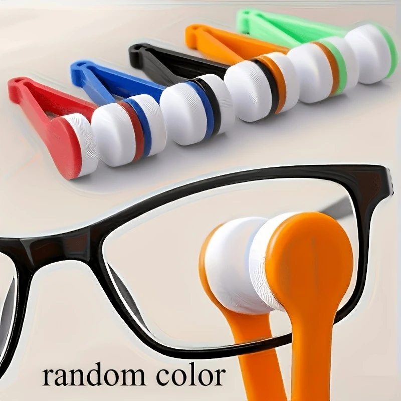 3pcs Eyeglass Cleaning Brush with A Cleaning Cloth Holder Designed To Prevent Scratches on Lenses Removes Smudges