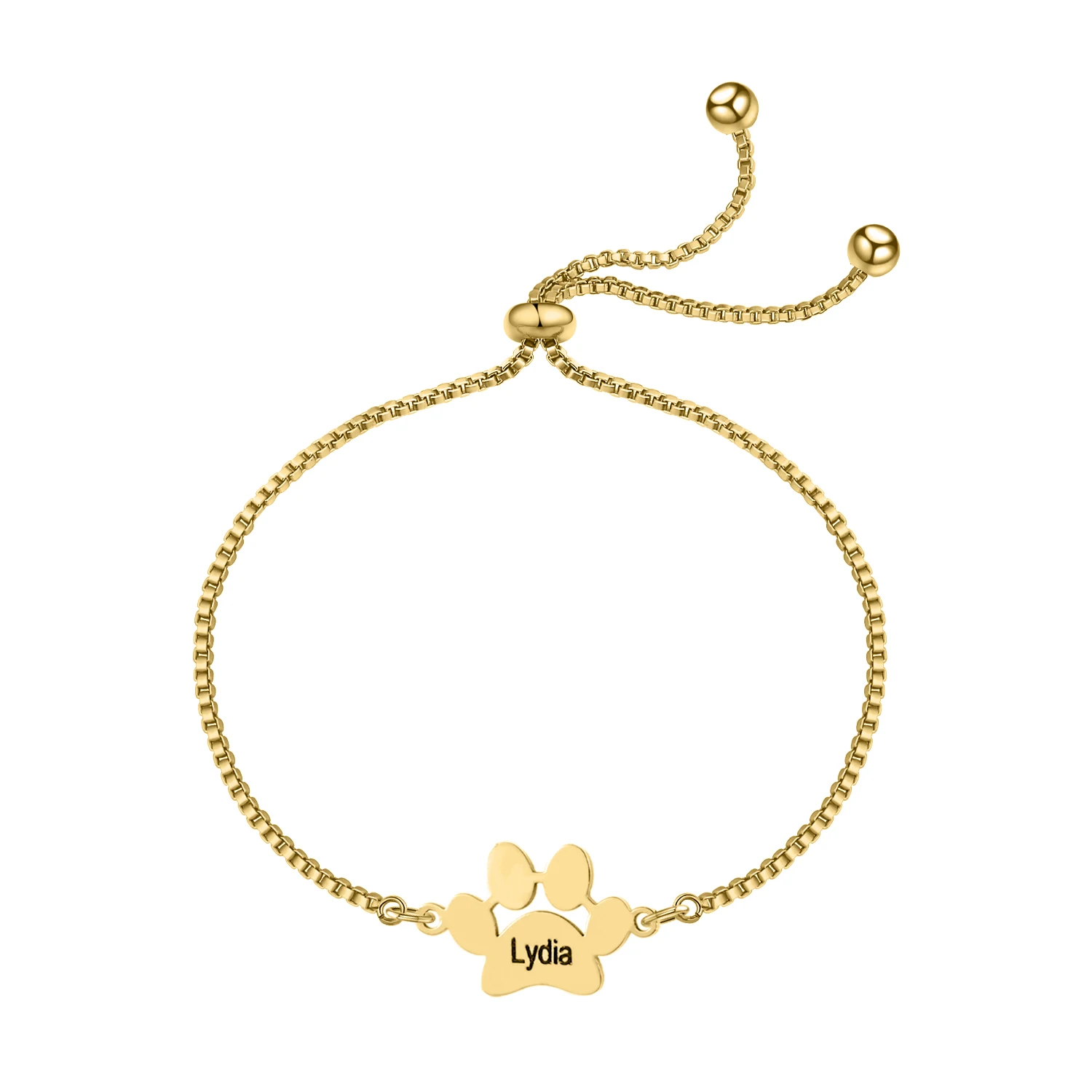 

Регулируемая коробка с гравировкой имени на заказ, цепочка в виде собаки, персонализированная бижутерия из нержавеющей стали, подарок для мам, подарок на день матери