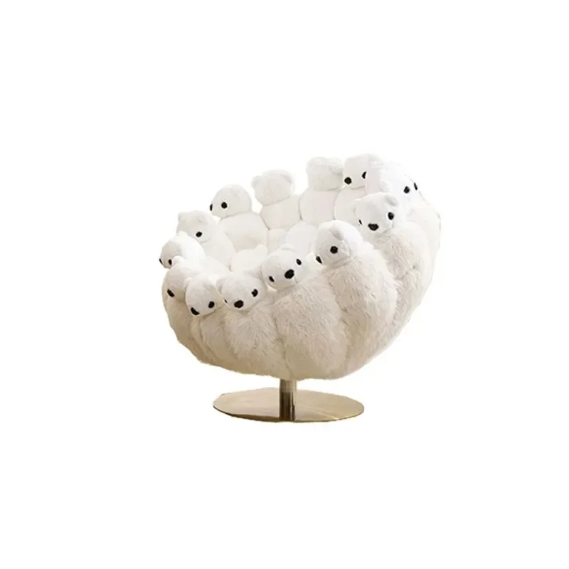 Single leisure chair Internet celebrity creative personality art doll animal doll fabric lazy sofa chair