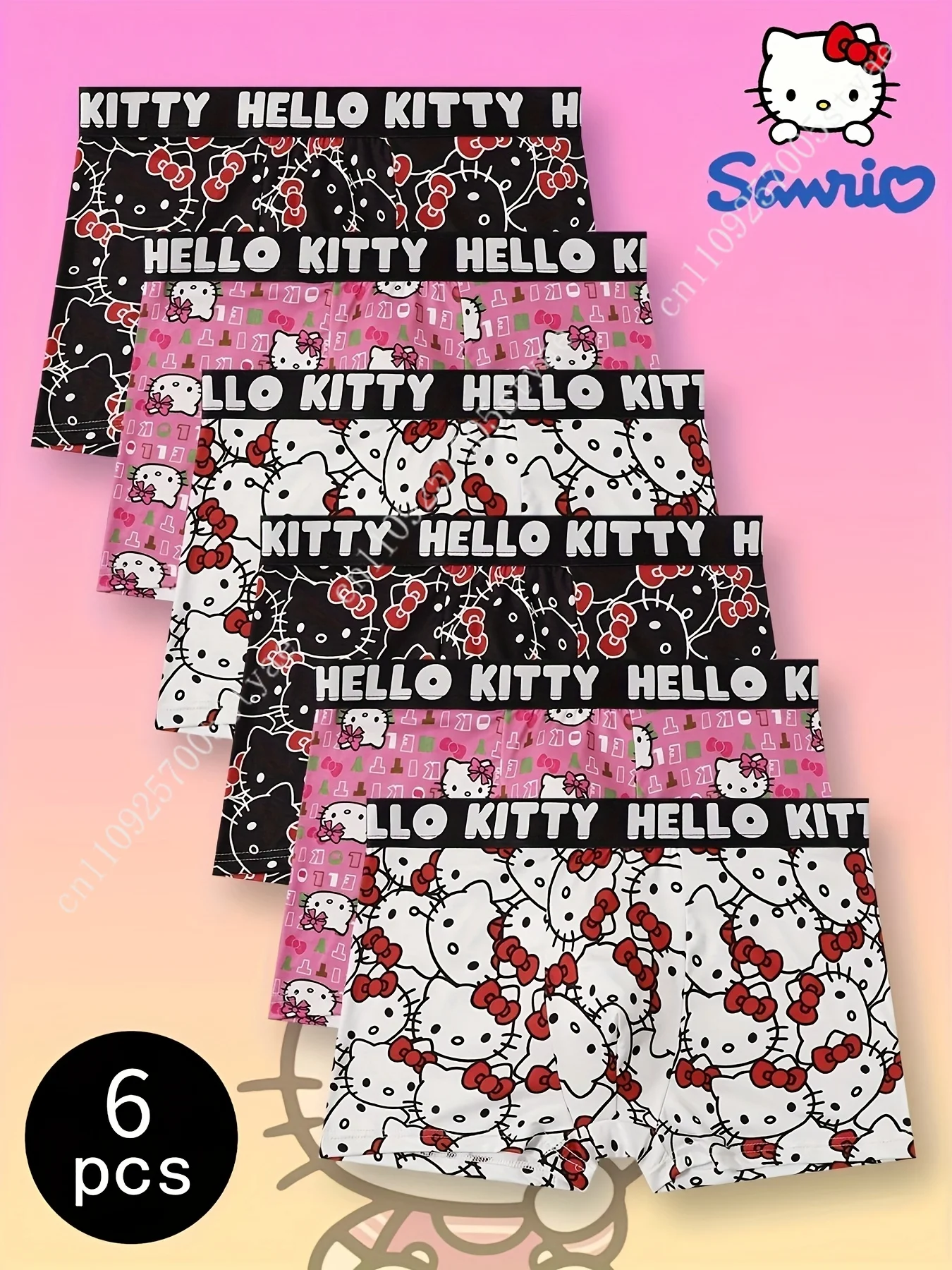 

Set of 6 Colorful Sanrio Men'S Underwear - Made from Soft And Breathable for a Cosplay Comfortable Fit