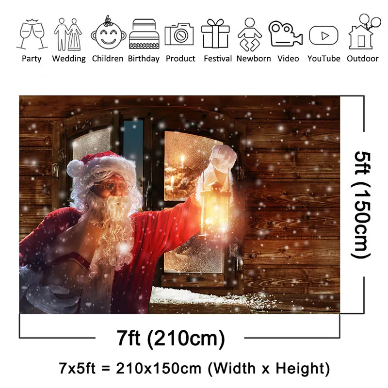 Mocsicka عيد ميلاد سعيد خلفية لصورة سانتا تسليم الهدايا خلفية خمر نافذة الخشب استوديو الديكورات الدعائم