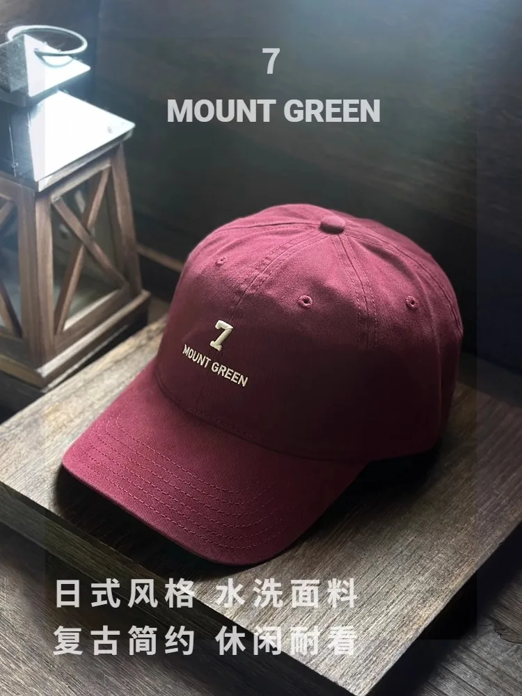 Embroidered Letters Washed Baseball Hat for Men and Women Spring and Autumn Leisure Curved Brim Peaked Cap Couple Fashion