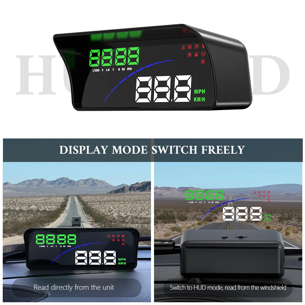 WYING P9 OBD2 HUD Car Digital Automatic Speedometers Head Up Display Car Water Temperature Voltage Alarm Smart Auto Tools