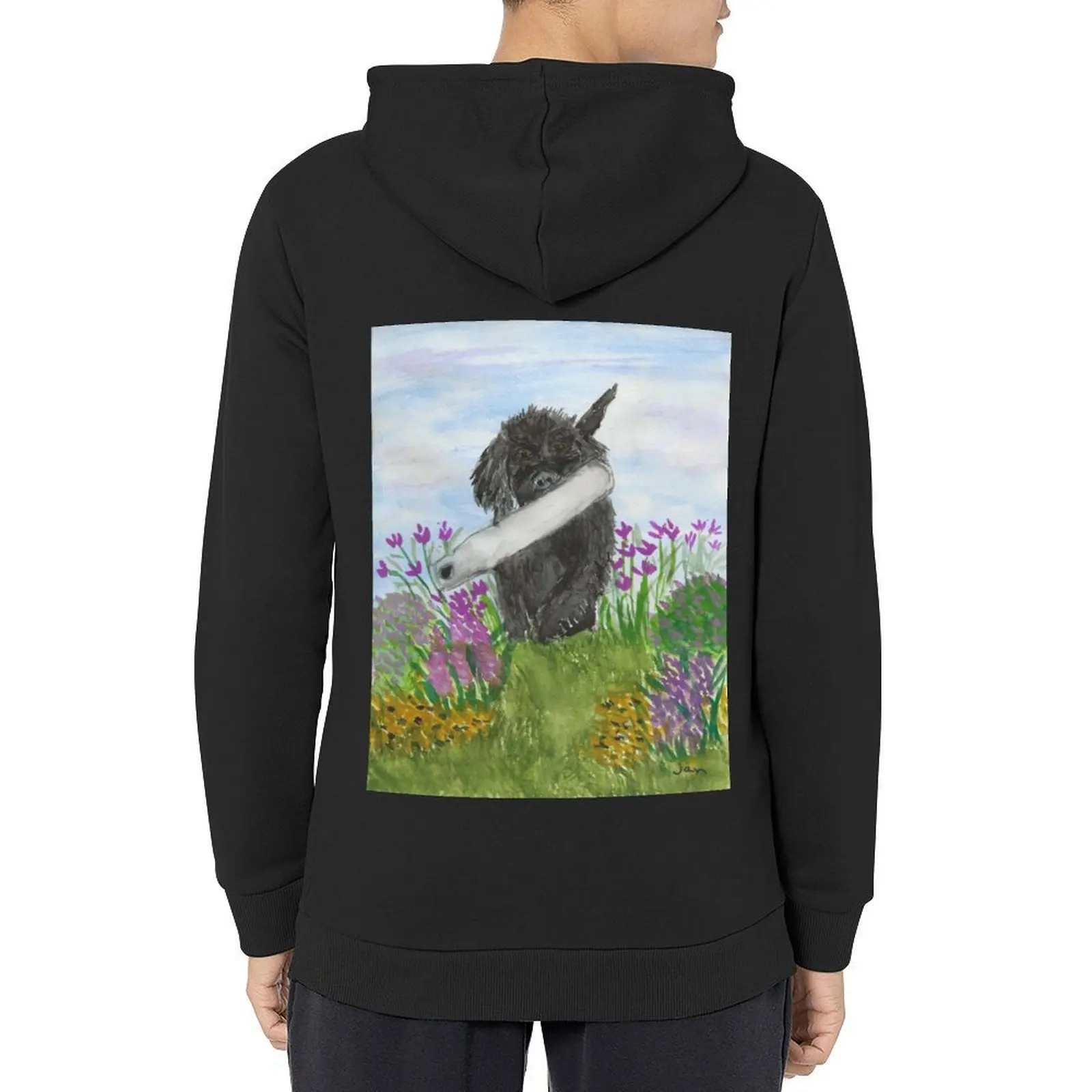 

Flat Coated Retriever Puppy Hoodie men clothes men's coat anime clothing japanese style tracksuits