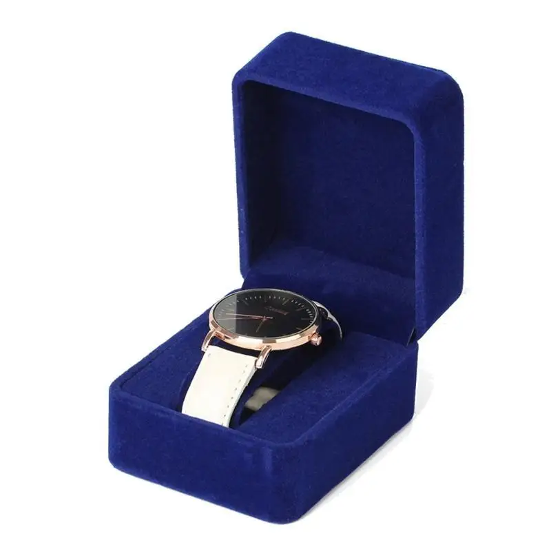 A52E Flannelette Uhr Reiseetui Handgefertigte Schmuck Aufbewahrungsbox Uhren Halter Box – Detail 10