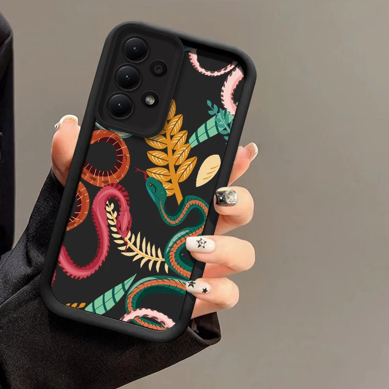 Animals Snake Print Phone Case For Samsung Galaxy A57 A56 A36 A26 A73 A53 A33 A17 A16 A55 A35 A25 A54 A34 A24 Shockproof Cover