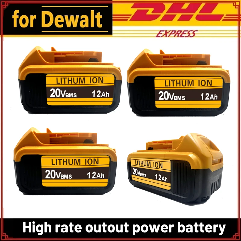 Pour Dewalt 18 V/20 volts MAX DCB200 remplacement de batterie au Lithium 18 V DCB203 DCB184 DCB182 180 DCB181 DCB182 DCB201 DCB206 chargeur