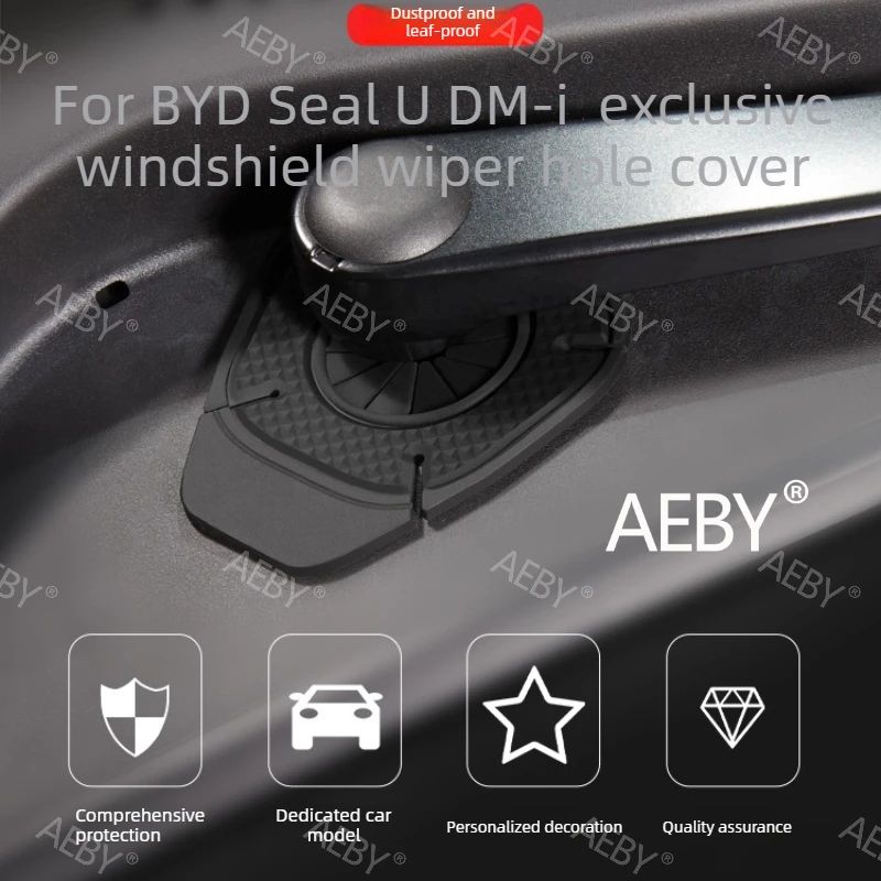 For BYD Seal U DM-i 2020-2025 Wiper Hole Cover,Hidden Wiper Hole Protector,Waterproof Protective Pad,Anti-Dust,Wiper hole plug